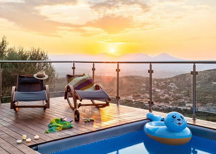 Martinia Pool Getaways - Majestic Panoramic Views Ano Amfia